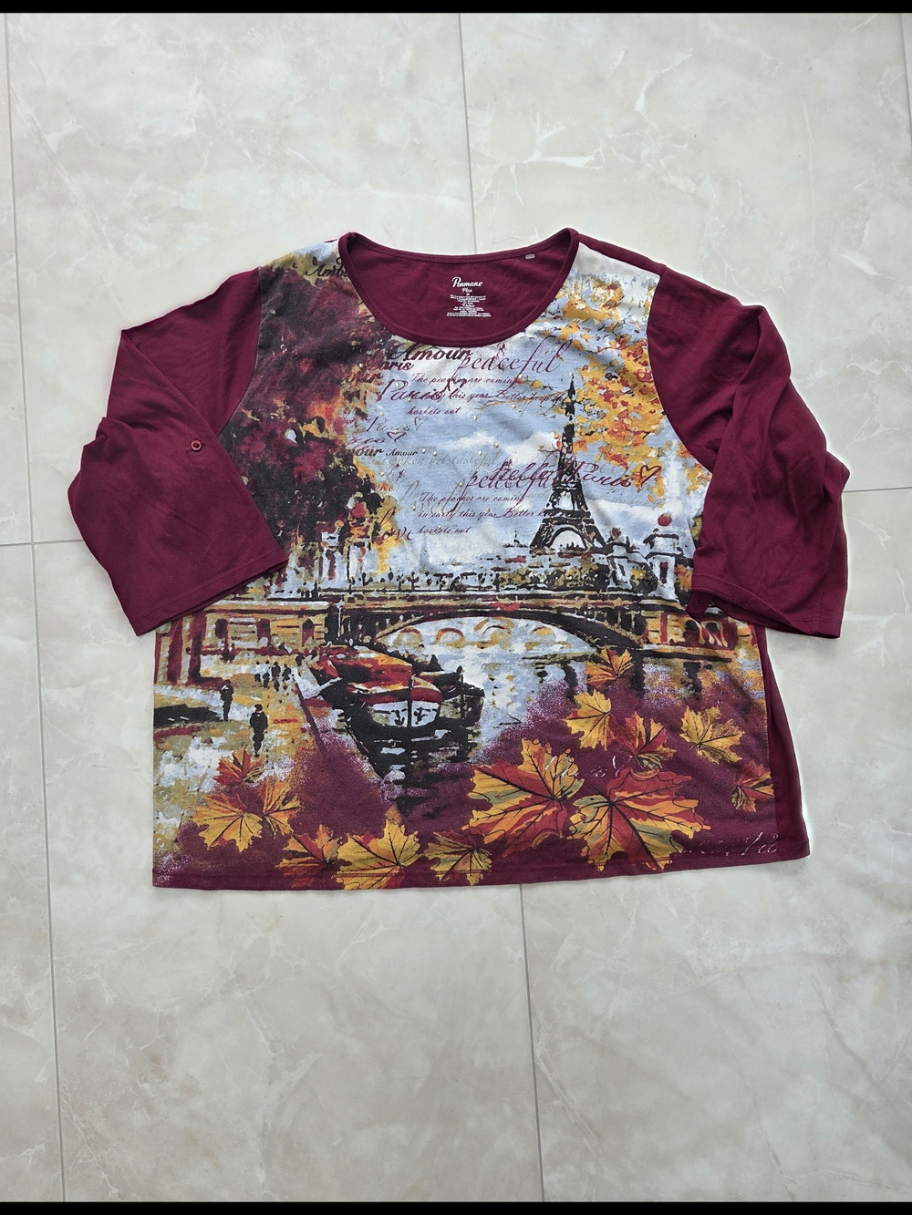 Penmans Plus Deep Magenta Top